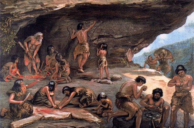 Stone Age Living Scene