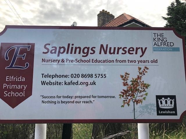 This is the Saplings Nursery sign.