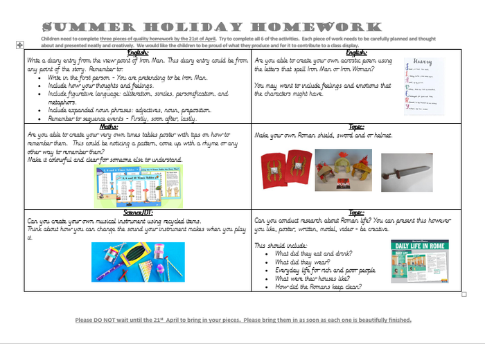 Summer HW